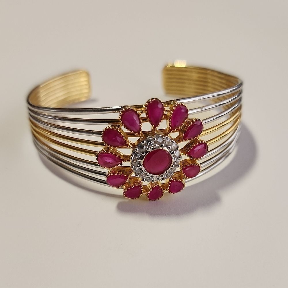 Ruby Gemstone Cuff Bracelet - image 4